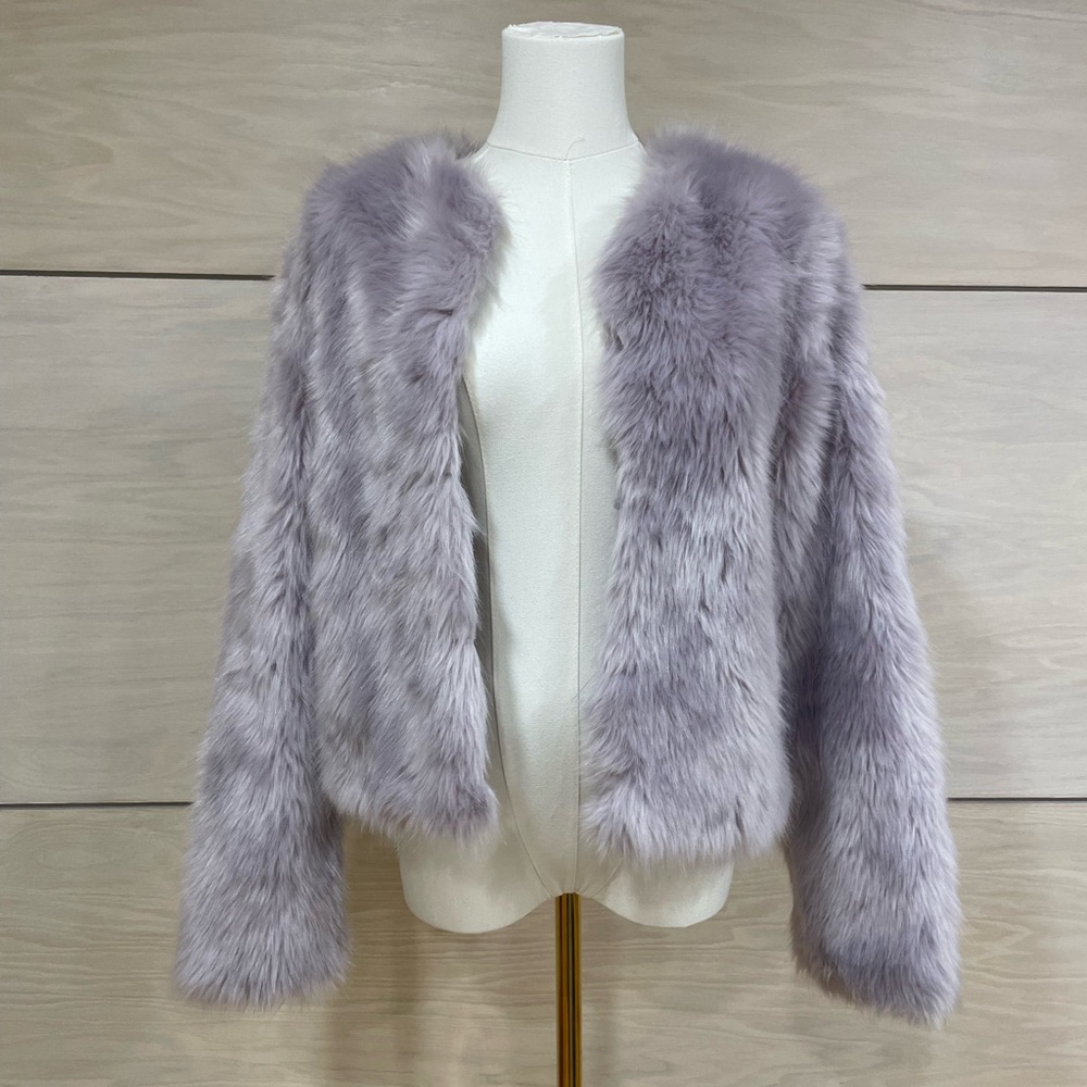 Rachel Zoe Lilac Faux Fur Coat